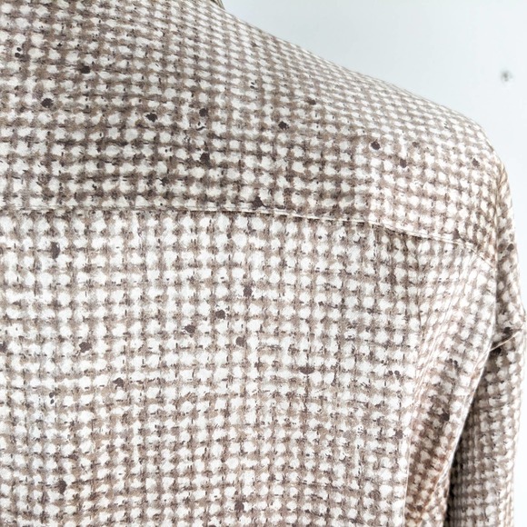 Vintage Linda Allard Ellen Tracy Silk Blouse Top Shirt Button Long Brown 90s 8 - Picture 12 of 14